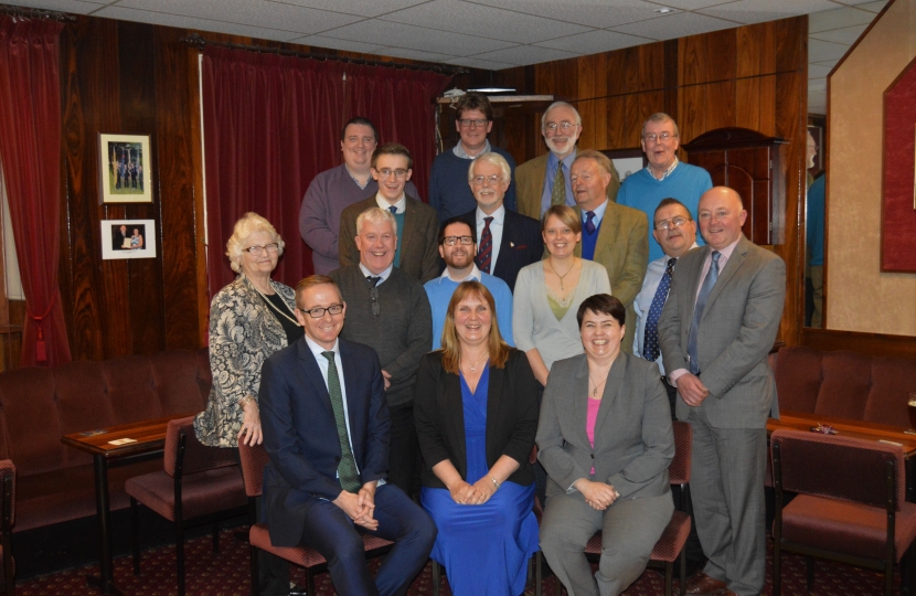 Ruth Davidson with Conservative candidates for next May's council elections.