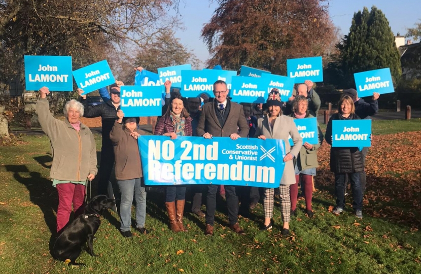 John Lamont at campaign launch