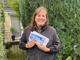 Julie out canvassing